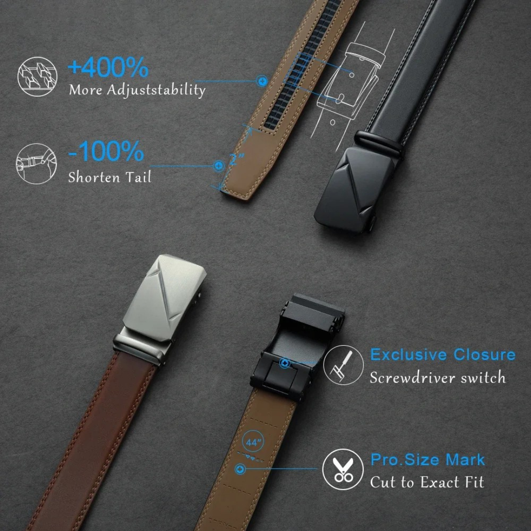 Luxury Leather Automatic Buckle Belt™